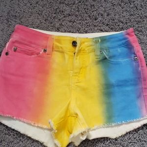 NEVER WORN TYE DYE CUT OFF SHORTS